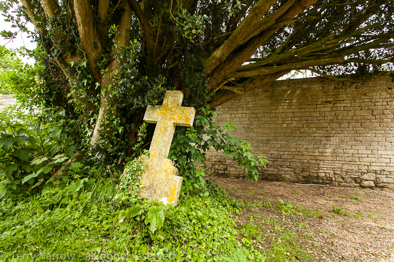 Beneath that yew tree's shade