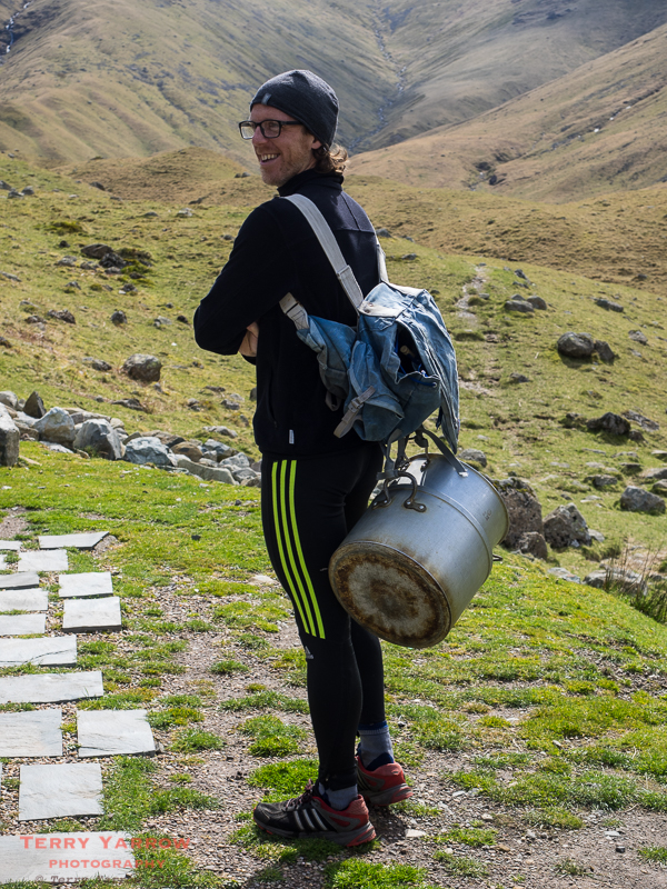 I've heard of carrying cooking pots but this is ridiculous :)